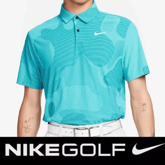 Nike Other - Nike Mens Golf Dri-Fit ADV Tour Camo Shirt Teal DR5312-381 Size S. MSRP:$105